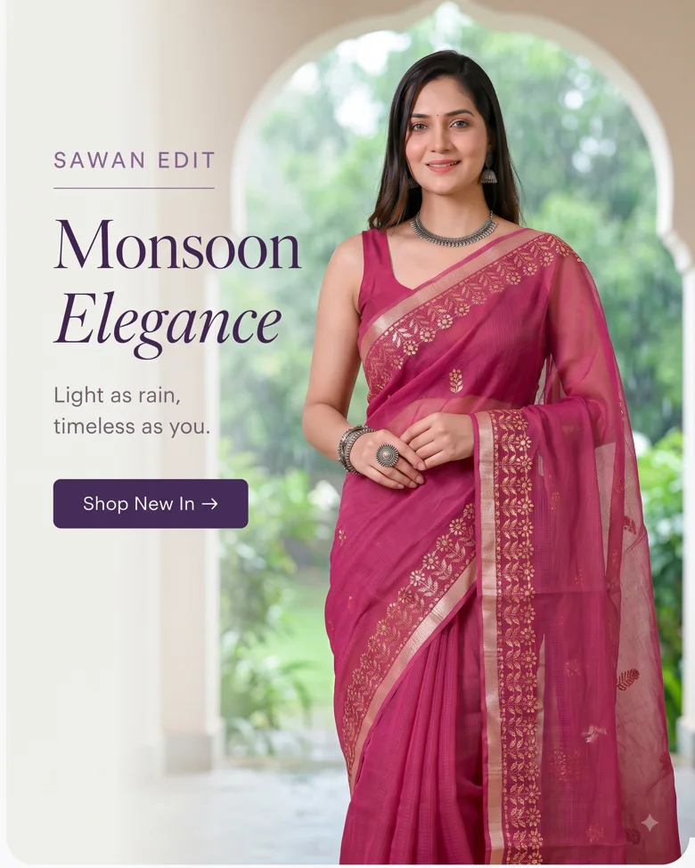 New in — dresses and sarees just arrived. Shop new arrivals.
