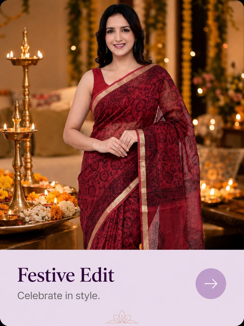 Celebrate-ready sarees, lehengas and sets.